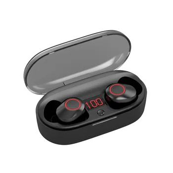 

J29 Tws Bluetooth 5.0 Waterproof Earphone Mini Wireless Earbuds HIFI 3D Stereo with Microphone with Charging Box - Black