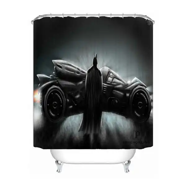Shower Curtain На заказ Бэтмен Arkham Marvel Водонепроницаемый душ Шторы Главная Ванна Ванная комната s крючки полиэфирной ткани Multi Sizes180509-02-147 - Цвет: Shower Curtain
