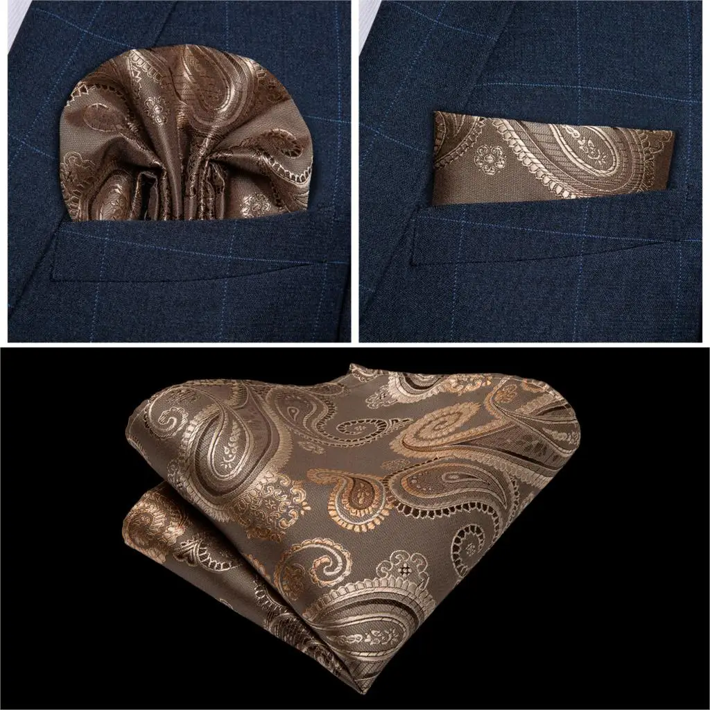 Men's Brown Orange Paisley Wedding Men Silk Waistcoat Vest Bowties Hanky Cufflinks Cravat Set for Suit Tuxedo DiBanGu MJ-113 Men's Brown Orange Paisley Wedding Men Silk Waistcoat Vest Bowties Hanky Cufflinks Cravat Set for Suit Tuxedo DiBanGu MJ-113