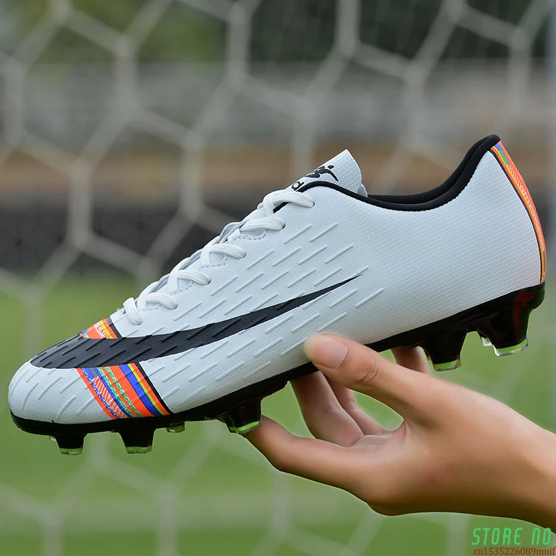 

Men's High Top Training Ankle AG Sole Outdoor Cleats Football Shoes Spike High Ankle Men Crampon Football Boots Original Cleats