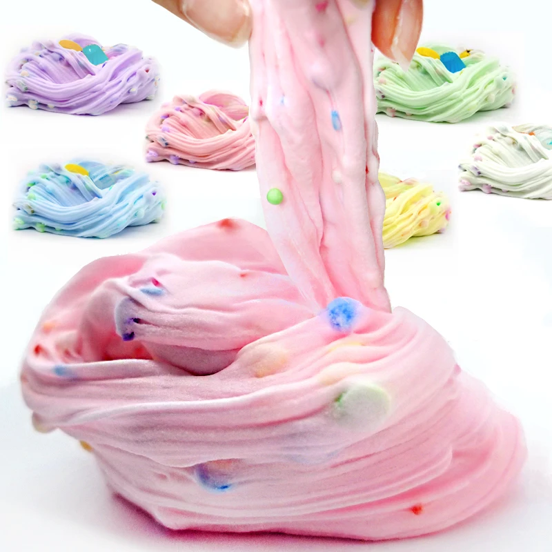 

30g+10g Soft cloud slime cotton fluffy foam mini clay DIY mucus decompression manual cloud craft anti-mite slime children's toys