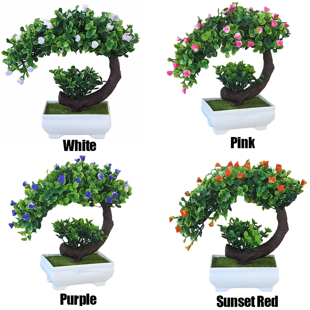 Crescent Rose Simulation Flower Home Decor Fashion Ornament Decoration Plastic Lightweight Simulated Potted Plants Wedding