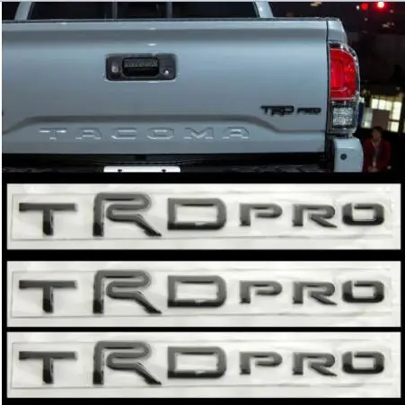 Комплект одежды из 3 предметов для Tundra 4runner Tacoma TRD PRO сторона эмблема значка на багажник для Toyota - Цвет: 3PCS