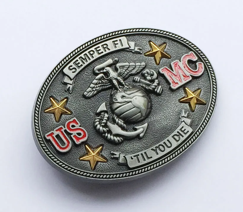 합금 디자이너 패션 브랜드 USMC 벨트 버클 남성용, 럭셔리, 적합한 폭