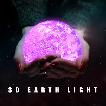

3D Print Star Moon Lamp 16 Colorful Change Touch Remote Control Night Starry Sky Light Rechargeable Battery Night Lamp