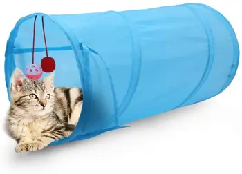 

Cat Tunnels for Indoor Cats Cat Cube Cat House Cat Condo Stackable Bed Cat Toys Collapsible Interactive Cat Toy