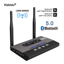 3 в 1 Дальний диапазон Bluetooth 5,0 передатчик приемник стерео NFC аудио адаптер aptX-LL HD оптический 3,5 мм RCA AUX для ТВ/дома