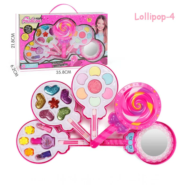 Детский набор игрушек для макияжа, ролевые игры, принцесса, розовый макияж, безопасность красоты, нетоксичный набор игрушек для девочек, туалетный косметический подарок для девочек - Цвет: XMJ-0097-D