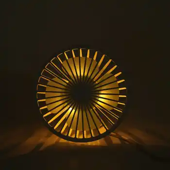 

Suction Cup 360° Rotating Car Fan 12V 24V Universal Large Wind With LED Atmosphere Light Three Speed USB Car Cooling Fan