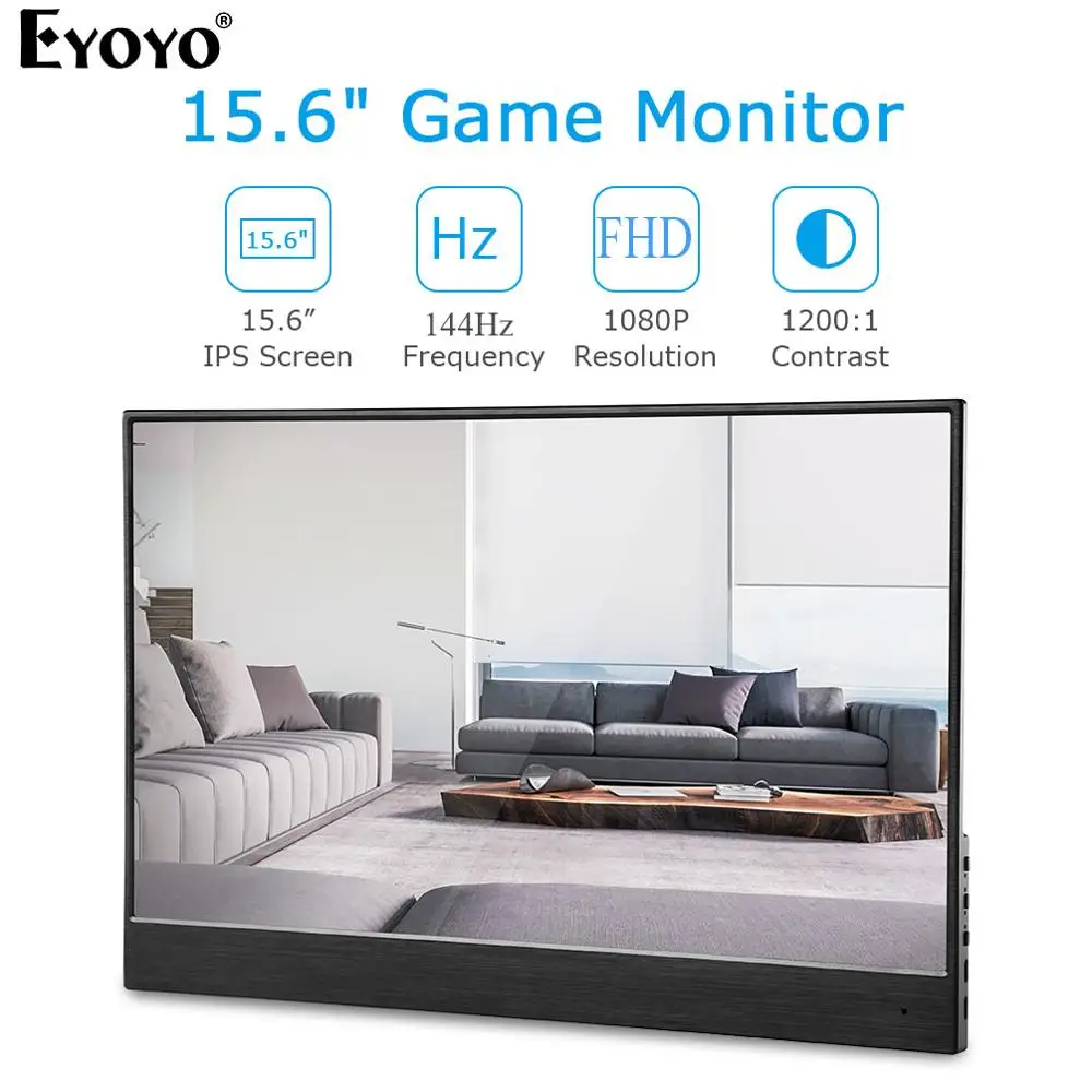 Eyoyo EM15Z 144HZ 15 6 FHD 1920X1080 HDR Portable IPS Gamer Monitor LCD Screen Type USB 1