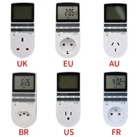 EU Electronic Digital Timer Switch US FR BR Plug Kitchen Timer Socket Outlet 230V 110V 7 Day 12/24 Hour Programmable Timing 2