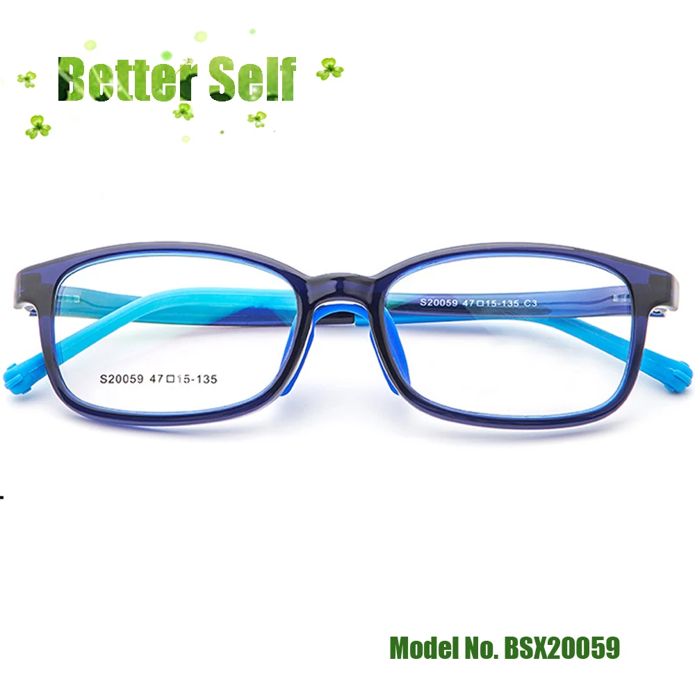 

Children Tr90 Glasses Frames BSX20060 Student Spectacles Boys Bi Color Optical Can Equip Myopia Amblyopia Lens Glasses For Girl