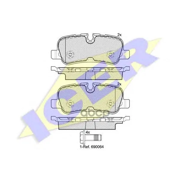 181946_колодки Дисковые Задние! Land Rover Range Rover Sport 3.0 Td/5.0 V8 05 Icer 181946 Icer арт. 181946