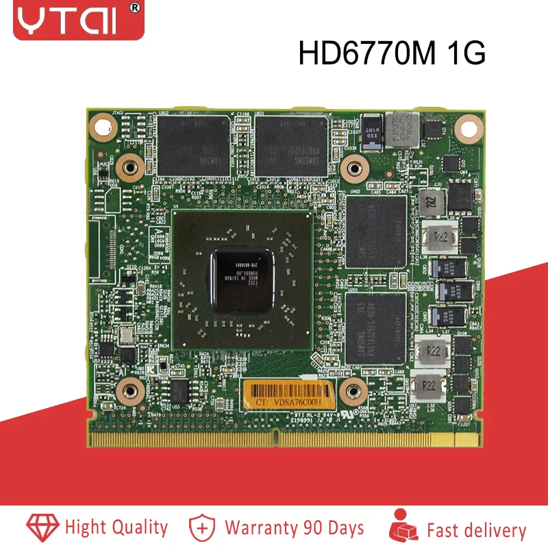 

NEW AMD HD6770M 1G Video Graphic Card VGA GPU GDDR5 For HP 8560W 8760W pirepro M5950 laptop 216-0810001