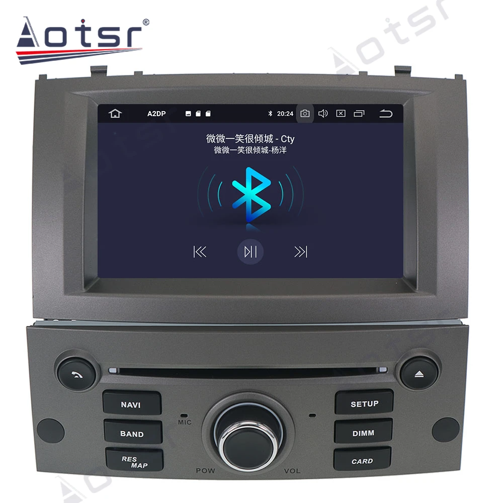Android 10.0 4+64GB Car Radio GPS Navigation DSP For Peugeot 407 2004 -2010 Car Auto Stereo HD Multimedia DVD Player DSP carplay