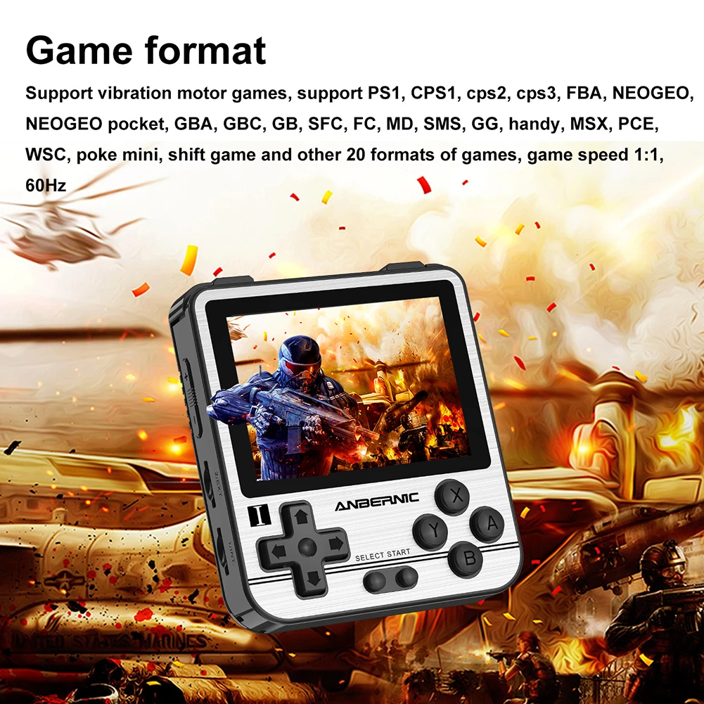 ANBERNIC RG280V Handheld Mini Gaming Player 16GB 32GB Pocket Retro Game Console Portable Handheld Gaming Player For PS1/GBA/FC