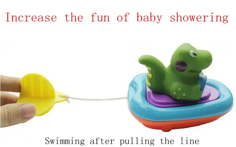 Pull Line лодка детская игрушка для ванны Backguy играть в воде Заводной ребенок игрушка плавать водные игрушки Дети Заводной кукла подарок пляж вечерние