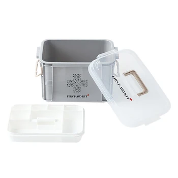 

Plastic Box Storage Container Multi-Layer Medicine Box Nordic Home Organizing Boxes(S Gray)