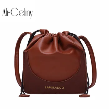 

Bag Women's Ocean Messenger Bag Women's Versatile 2019 New Fashion Single Shoulder Bag Drawstring Texture Bucket Bag