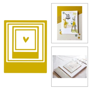 

2020 New Heart and Rectangle Nesting Metal Cutting Dies For DIY Embossing Making Photo Frame Greeting Card Album Scrapbooking