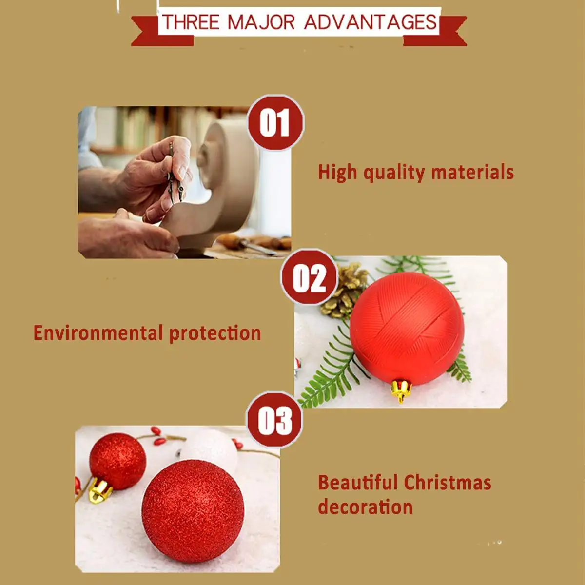 New 50 Pcs Christmas Tree Decor Ball Glitter Chic Christmas Birthday Wedding Baubles Ornament Ball Party Home New Year 30-80mm