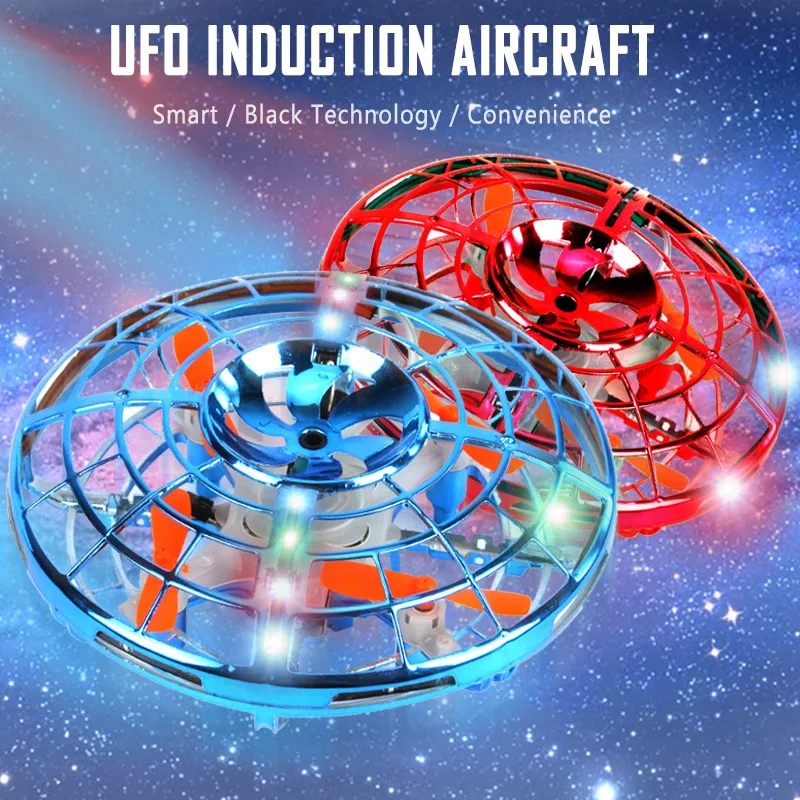 

Mini UFO Drone 360° Rotating Anti-collision Smart Children Flying Saucer Ball Aircraft Induction Drone Children Fun Toys