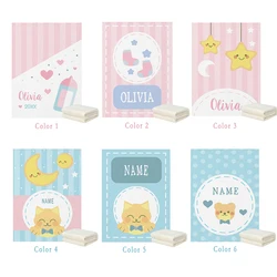LVYZIHO – couverture polaire personnalisée avec nom pour bébé garçon et fille, joli cadeau d'anniversaire, 30x40 / 48x60 / 60x80 pouces 
