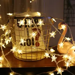 1,5 м/3 м светодиодный свет звезды струнные гирлянды на батарейках Рождественская лампа Праздничная Вечеринка свадебные декоративные