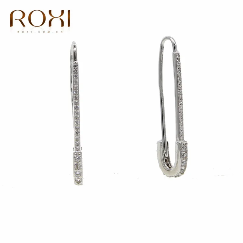 ROXI, европейские, панк, хип-хоп, безопасная Шпилька, серьги-гвоздики, модные ювелирные изделия для женщин, изысканные циркониевые серьги, корейские, oorbellen