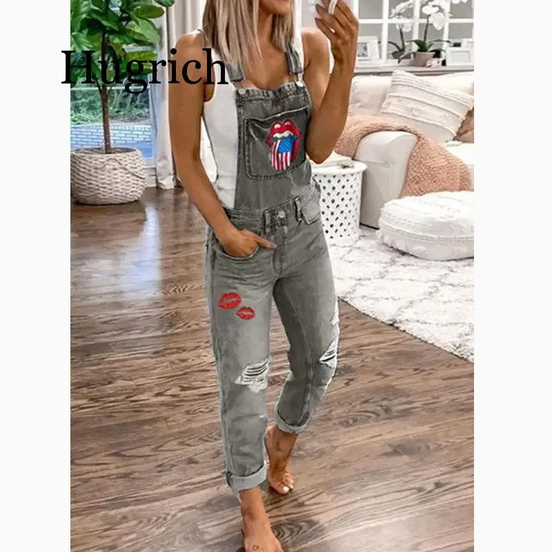 Women elegant Hole Denim Jumpsuit Romper Long Trousers Overalls Straps Jumpsuit S-5XL ladies Casual Loose plus size jumpsuits Women elegant Hole Denim Jumpsuit Romper Long Trousers Overalls Straps Jumpsuit S-5XL ladies Casual Loose plus size jumpsuits