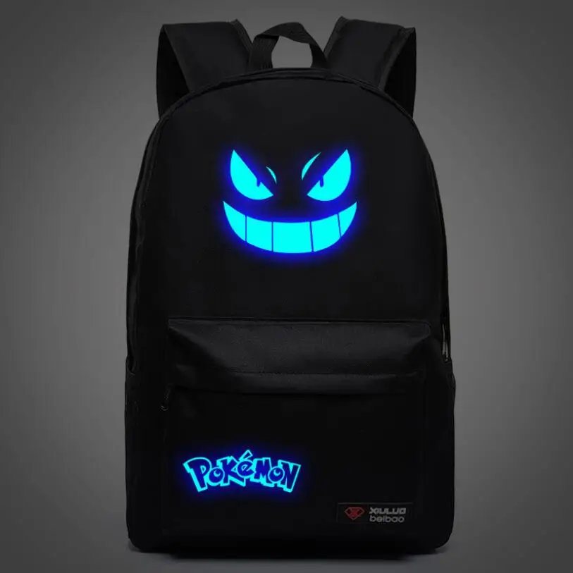 Сумка для книг с Пикачу Mochila рюкзаки Pokemon Sac A Dos светящиеся аниме школы