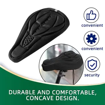 

MTB Mountain Bike Cycling Bicycle Saddle Thickened Extra Comfort Ultra Soft Silicone 3D Gel Pad Cushion Cover Seat 4 Colors