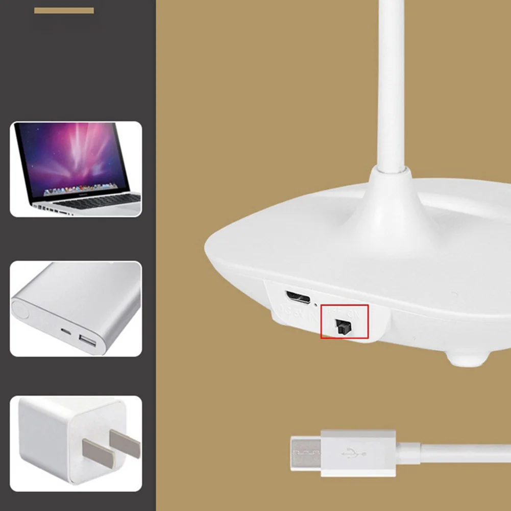 Гибкий глаз забота ABS USB аккумуляторная беспроводная светодиодный настольная лампа спальня исследование Регулируемая яркость чтения складной трогательный