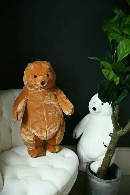 Моделирование с животными милый мультяшный стоящий белый медведь коричневый медведь плюшевые игрушки Ragdoll куклы пара подарки на день рождения