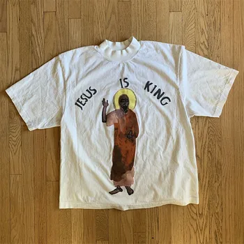 

Kanye West Jesus is King Chicago Limited T Shirt High Quality Warm Jesus is King Top Tee