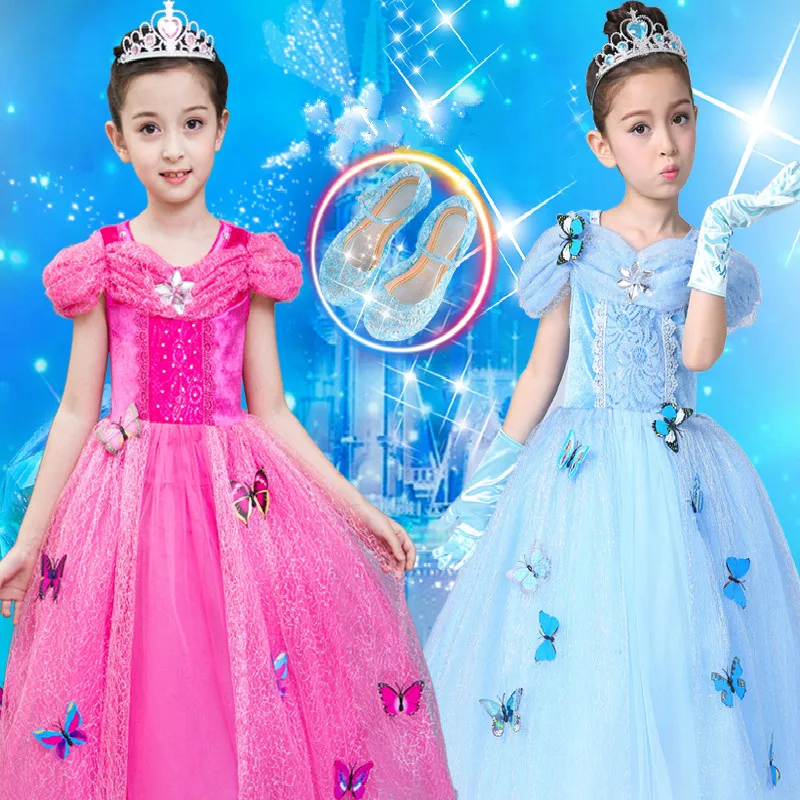 Summer Elsa Priness Dress Crystal Shoes 