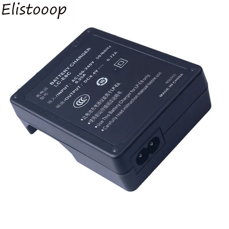 Camera Battery Charger For Canon LC-E8 EOS 550D / 600D / 650D 700D Cameras Battery Charging AC 100V-240V 50/60HZ 0.25A EU/US