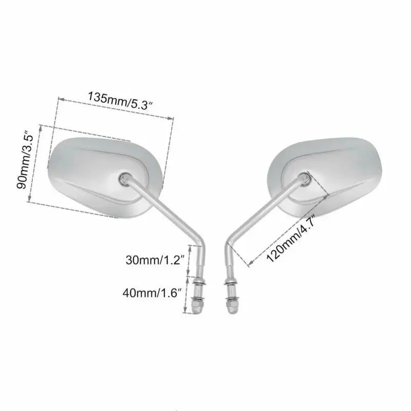 1 пара мотоцикл зеркало заднего вида комплект для Harley Heritage Softail Classic
