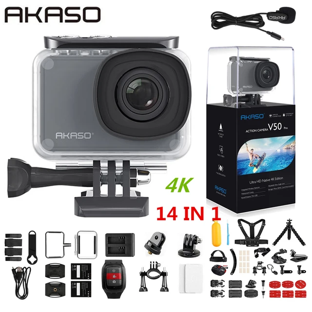 $US $97.50 AKASO V50 Pro Native 4K/30fps 20MP WiFi Action Camera EIS Touch Screen 30m Waterproof 4k Sport Came