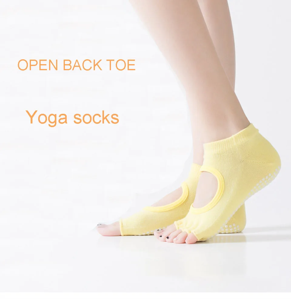 1 пара Женские носки для йоги противоскользящие женские Одежда для фитнеса Пилатес носки профессиональные тапочки защитная накладка для танцев
