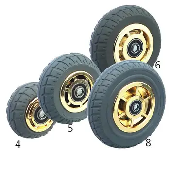 

4 Inch Caster Heavy Duty Mute Wheel Phnom Penh Beacon Fire Rubber Single Flat Driver Pushing