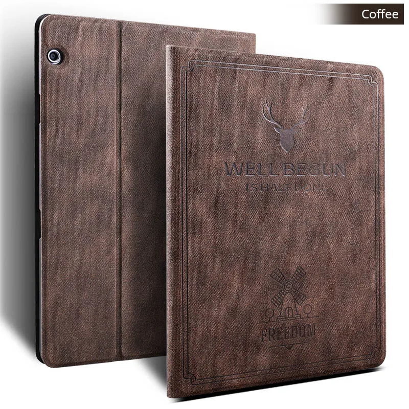 Coffee Чехол для huawei MediaPad T3 10 чехол AGS-W09 AGS-L09 AGS-L03 тонкий раскладной флип-чехол с функцией подставки для huawei T3 9,6 чехол для планшета Funda - Цвет: Coffee
