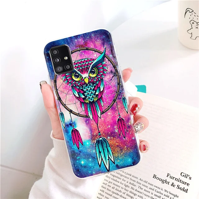 For Samsung A32 Case For Samsung Galaxy A12 A21S A52 A72 A51 A71 Flamingo Soft TPU Silicone 4G 5G A325F A326B Back Cover Fundas S070