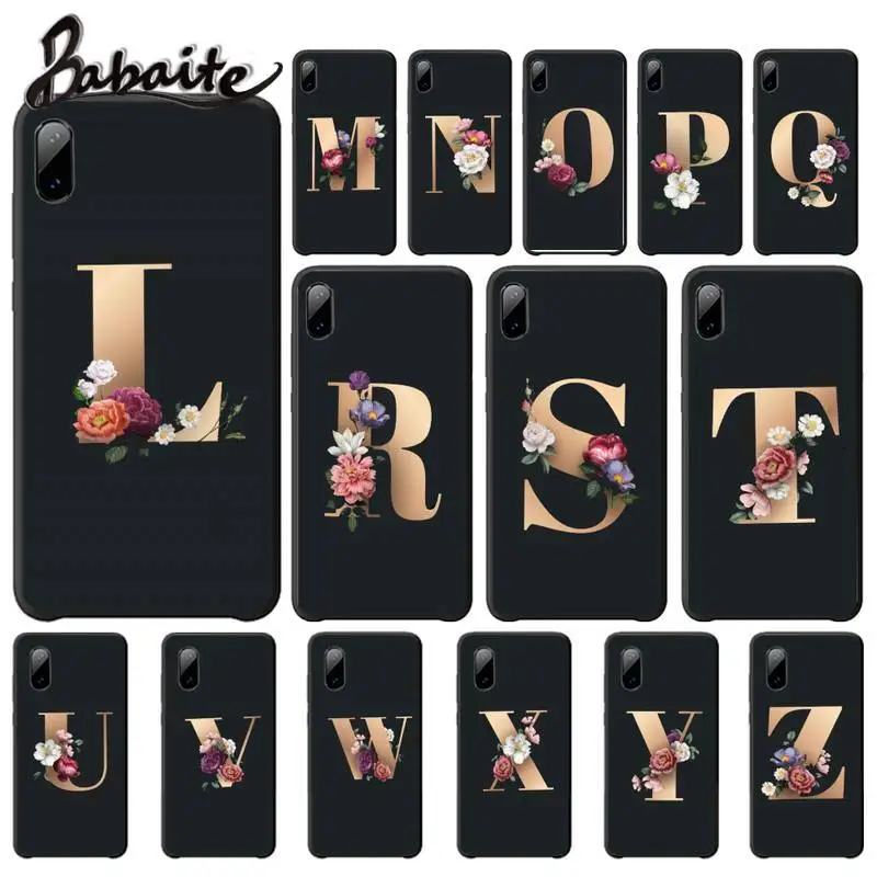 

Letter Alphabet Flowers Print Floral Classic Cases Cover For Xiaomi Redmi Note 4x 4a 5 5a Plus 6 6a Pro S2 Phone Accessories
