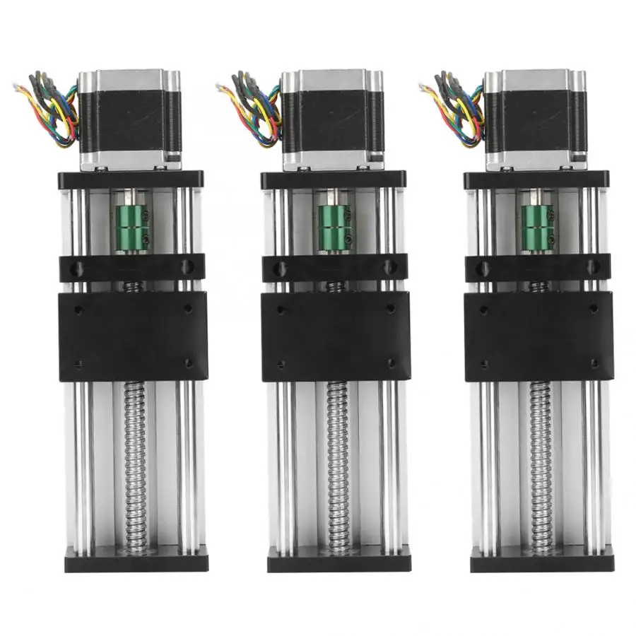 

400mm Effective Travel Guide Rail Sliding Table with Nema23 57 Stepper Motor 1204/1605/1610 Ball Screw