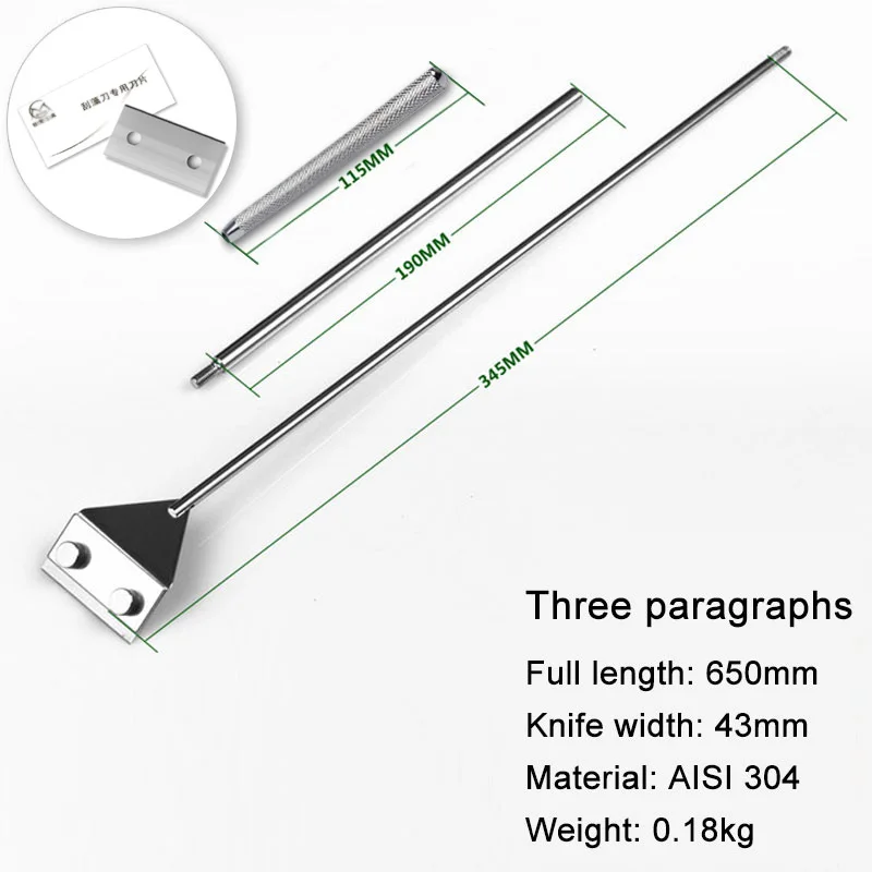 65cm Tainless Сталь 1/5/6 шт. аквариума водоросли бритва лезвие скребка для воды живое растение трава очистки мульти-очиститель для инструмента Комплект - Цвет: 65cm