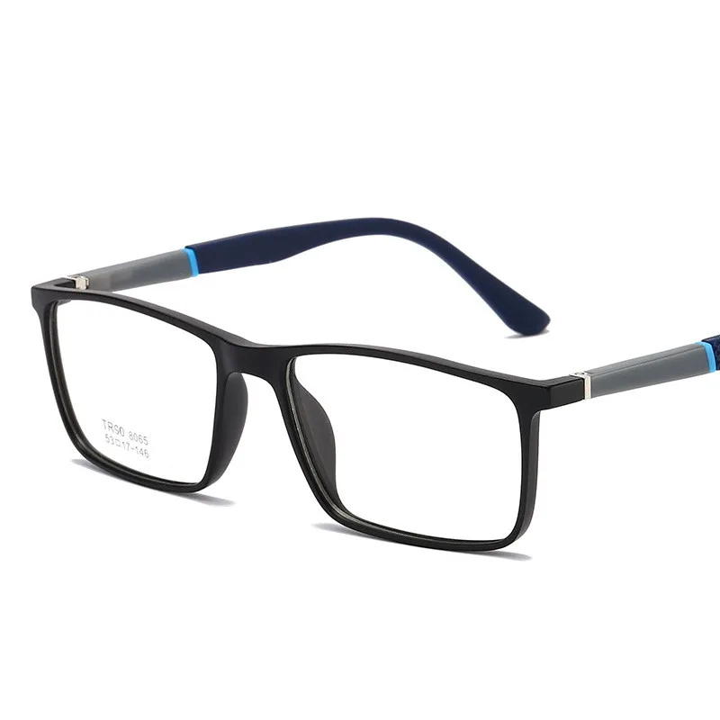 

Oversized Flexible Spectacle Frame Attractive Mens Distinctive Design Brand Comfortable TR90 Half Frame Square Sports Glasses F