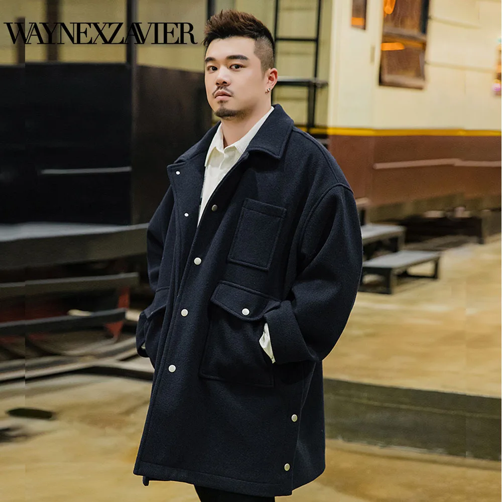 激安 直営 店 Waynexzavier メンズトレンチコート 新しい春と秋のコレクション ルーズフィット シングルブレスト ファッショナブル カーディガン クラシック 21 送料無料キャンペーン Hashaliach Co Il