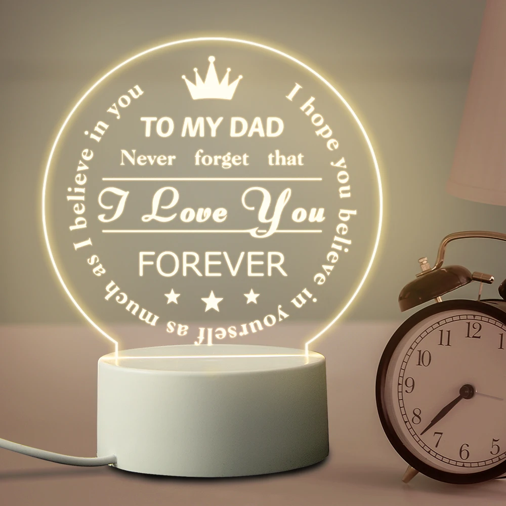 Surprised Night Light Gift for Daddy Mommy Personalized Birthday Holiday Present Fancy Lighting Family Bedroom Decorative  Lamp night light for bedroom