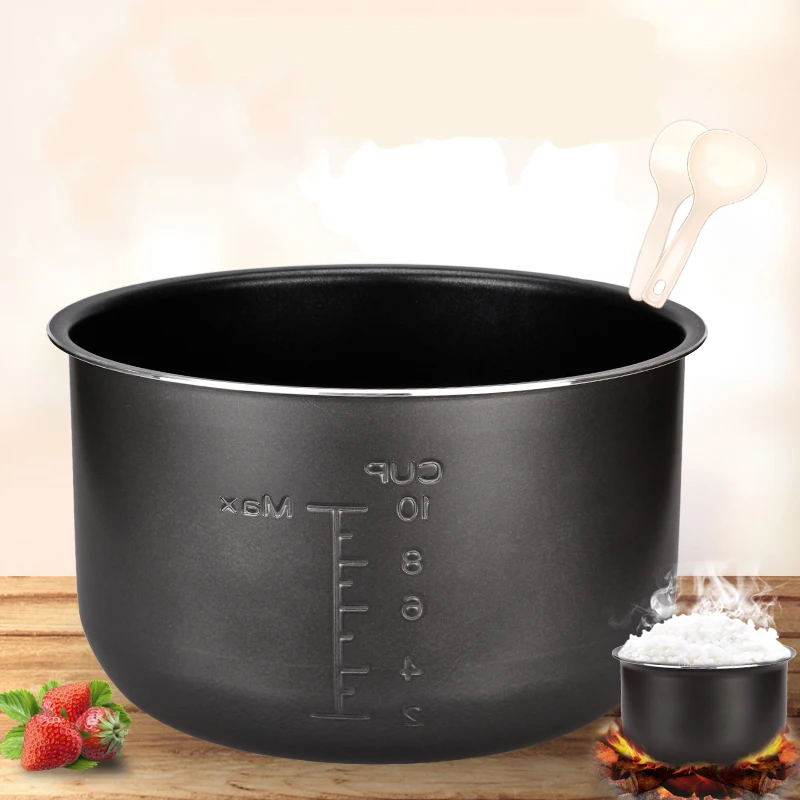 

Electric Pressure Cooker Liner 1.6/3L/4L/5L/6L Non-stick Pot Rice Pot Inner Gall Black Crystal Inner Accessories Cooker Parts